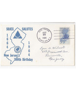 SOJEX Stamp Exhibition 1964 Cachet Cover New Jerseys 300th Birthday Sc# ... - £3.72 GBP