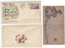 Sc 737 FDC 1934 American War Mothers Day Cover w Poem Card Mellone 737-1 - $9.49