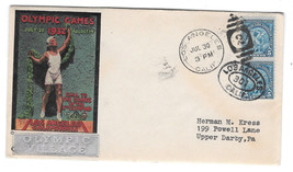 US 1932 Olympic Village Cachet Summer Opening Day Cover Sc 719 Pair - $47.00