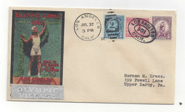 US 1932 Olympics Summer Opening Day Cover Olympic Village Cachet Sc 718 ... - $47.00