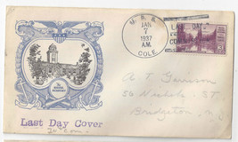 USS Cole DD-155 1937 Last Day of Commission Cover Naval Academy Linprint Cachet - $4.99