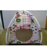 Small Pink John Deere Print Pup Tent Pet Bed for Cats & Dogs or Any Small Pet - £27.53 GBP