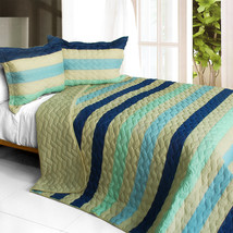 [Rising to the Top ] 3PC Patchwork Quilt Set (Full/Queen Size) - £78.36 GBP