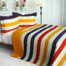 [Spoken Word ] 3PC Patchwork Quilt Set (Full/Queen Size) - £75.06 GBP