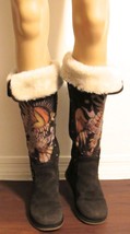 ED HARDY Snowblazers Women&#39;s Brown Suede Knee-High Boots &quot;Born Free&quot; Size: 5 M - £28.80 GBP