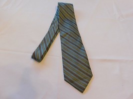 Claiborne Silk Tie Neck neckwear 59&quot; Striped print Multi colored GUC - £14.08 GBP