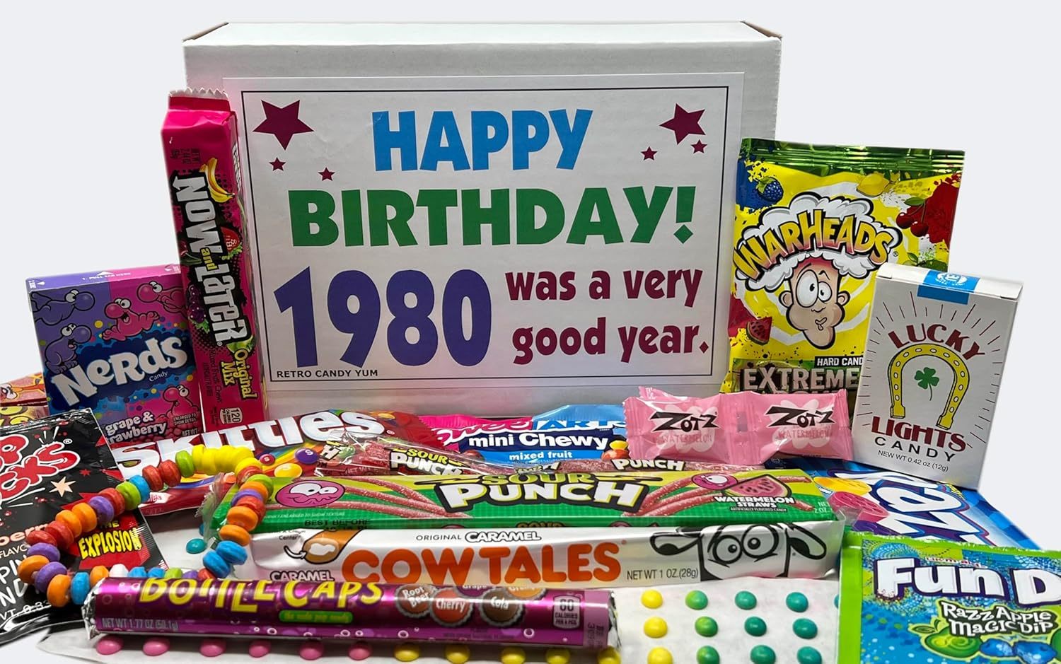 Retro Candy Yum ~ 1980 44Th Birthday Ideas ~ Retro Decade 80S Candy Gag ... - $47.99
