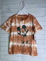 Disney Mickey Mouse Tie Dye Graphic Short Sleeve Tee T-Shirt Top Kids Bo... - $14.85