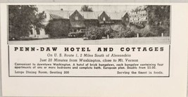 1948 Print Ad Penn-Daw Hotel &amp; Cottages Alexandria,Virginia Washington DC - £8.04 GBP