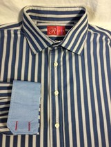 Rufus Men&#39;s Long Sleeve Button Front Shirt Contrasting Flip Cuff - Size XXL - £23.45 GBP