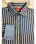 Rufus Men&#39;s Long Sleeve Button Front Shirt Contrasting Flip Cuff - Size XXL - £23.65 GBP