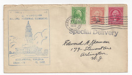 1932 Masonic Memorial Dedication Alexandria VA Washington Bicentennial S... - $4.84