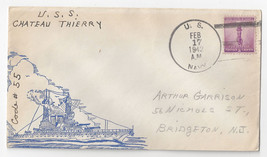 USS Chateau Thierry AP-31 Naval Cover 1942 Cachet - £3.92 GBP