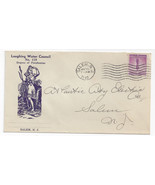 1942 Fraternal Org Cover Laughing Water Council Cachet Pocohontas Salem NJ - £7.78 GBP