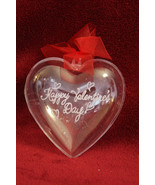 &quot;Happy Valentine&#39;s Day&quot; Clear Plastic Hollow Heart - $6.99