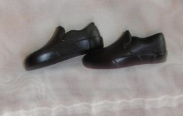 Loafer black casual shoes for Barbie Boyfriend Ken fashionista doll vintage - £7.82 GBP