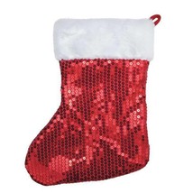 Sequin Stocking Holiday Dog Gifts 4 Festive Red &amp; Green Toys Exclusive C... - £23.43 GBP