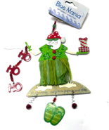 Blue Mania Santa On the Beach with Hula Skirt Metal Christmas Ornament NEW - $182.99 MXN