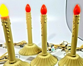 Vintage Christmas Electric Candlestick Light Plug-in Drip 4 Candle light - £27.69 GBP