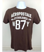 Aeropostale Mens AERO Established New York Casual Brown Shirt Size S  - €10,48 EUR