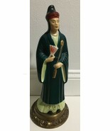 Heavy Antique/Vintage Art Deco Lamp with Asian Men Excellent Condition - $146.99