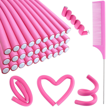 30PCS 9.45&quot; Flexi Rods Curlers Set for Short and Long Hair, No Heat Foam Rollers - £10.23 GBP