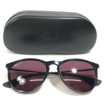 Ray-Ban Sunglasses RB4171 ERIKA 601/5Q Black Round Frames with Purple Lenses - £89.49 GBP