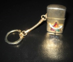 Vintage Novelty Souvenir Keychain Cranbrook Bc Small Flip Top Lighter - £15.97 GBP