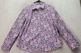 Talbots Dress Shirt Womens Large Multi Floral Long Sleeve Collared Button Down - £17.68 GBP