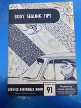 1955 Chrysler Service Reference Book #91 &quot;Body Sealing Tips&quot; Session no. 91 - £15.83 GBP