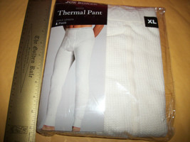 Joe Boxer Men Clothes XL Extra Large Thermal Underwear Pant Solid White ... - $11.39