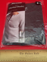 Joe Boxer Men Clothes Small Thermal Underwear Top Solid Gray Henley Shir... - $11.39