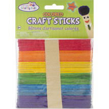 Craft Sticks-Colored 4.5&quot; 100/Pkg - £12.17 GBP