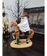 Halloween Cowboy Ghost Riding Horse Resin Fig... - $36.62