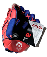 Wilson A200 All Position T-Ball 10 Inch Glove Red And Blue 2-6 Year Olds - €34,72 EUR