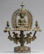 Antik Indonesische Stil Bronze Javanese Meditation Buddha Statue - 49cm/50.8cm - $1,812.09