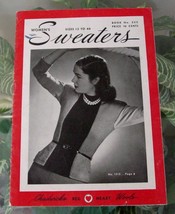 1945 23-Page Booklet Chadwicks Red Heart Vintage SWEATERS Knit-Crochet Patterns - £27.98 GBP