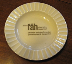 Advertising -Swiss Langenthal Porcelain Dish-Hans Fah Glashalle Rapperswil - $6.25