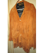 Vintage 1960’s Adelina Deerskin Western Fringe Jacket Size 44R Genuine D... - £47.81 GBP