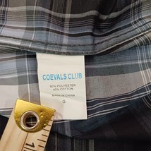 Coevals Club Men's XL Western Pearl Snap Button Long Sleeve Black Gray Plaid image 4