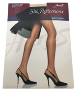 Hanes Pantyhose Silky Sheer Silk Reflections Sandalfoot Control Top Styl... - £6.38 GBP