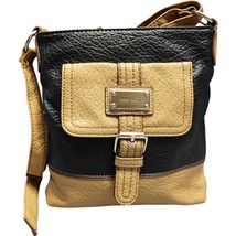 Nine West Crossbody Bag Womens Black Tan Two Tone Monogram Adjustable St... - $24.12