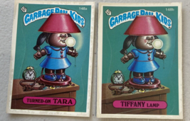1986 Topps Garbage Pail Kids series 4 Tiffany Lamp 148b Turned-on Tara 148a - £6.69 GBP