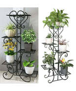 5 Tiered Tall Plant Stand Indoor Iron Planter Shelf Rack Garden Metal Fl... - $47.85 CAD+