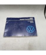 1983 VW Volkswagen Rabbit Convertible Factory Owners Manual - $485.99 MXN