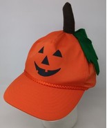 Vintage Halloween Snapback Hat Baseball Cap Pumpkin Jack-O-Lantern 90s 1... - £38.16 GBP