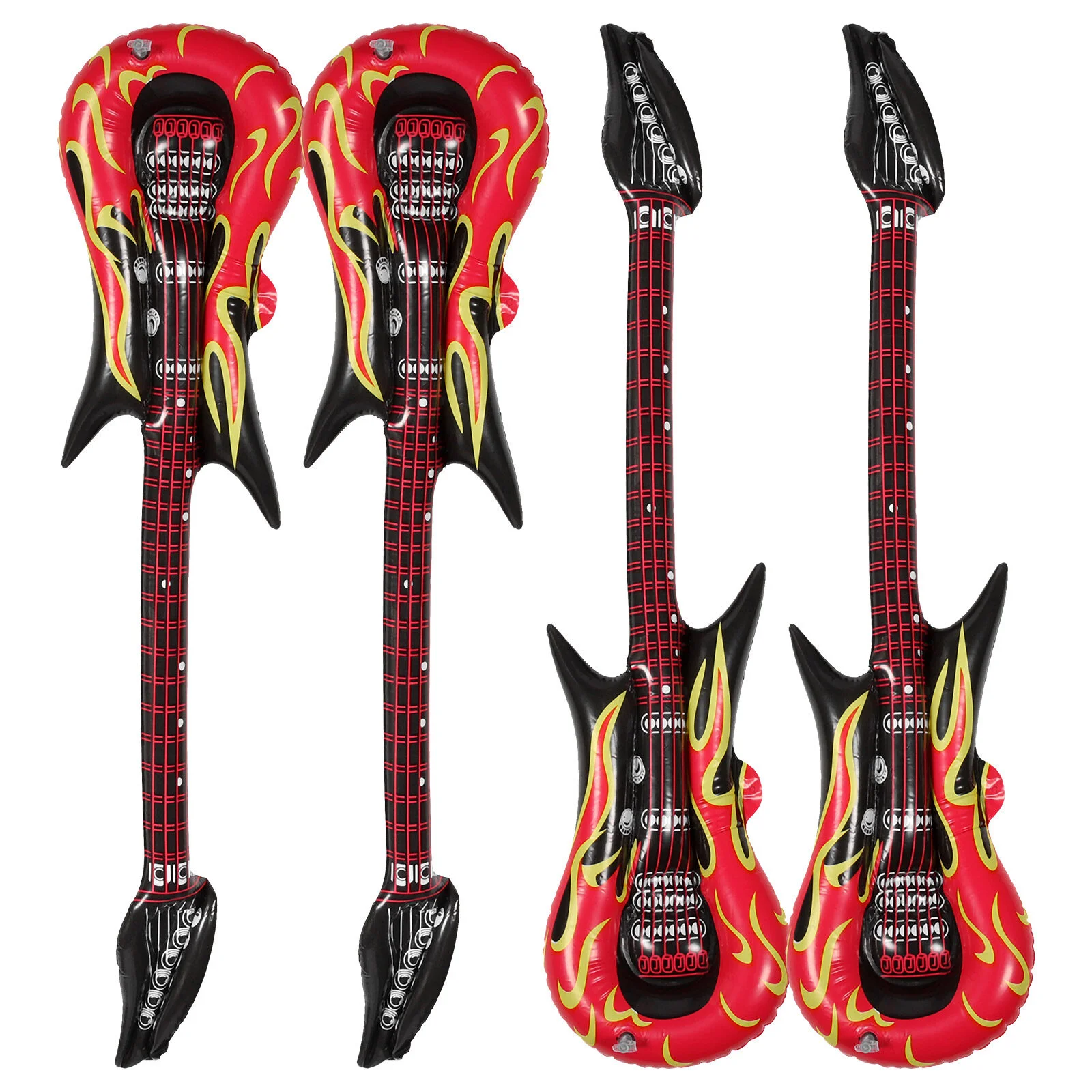 12 Pcs Inflatable Guitar Funny Inflation Toy Kids Party Props Beach Reusable - £23.79 GBP