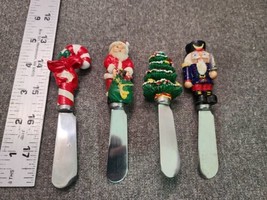 Boston Warehouse Christmas Cheese/Appetizer Spreaders, Set of Four - £7.52 GBP