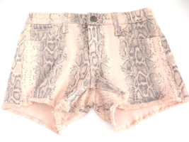 Joes Wild Womens Cut Off Short Shorts Rose Pink Gray Snake Skin Print Size 24 - £18.37 GBP