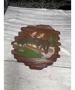 Vtg Ceramic Wall Hanging Moose in Moutain’s Student Piece Lodge Cabin 13... - €25,87 EUR